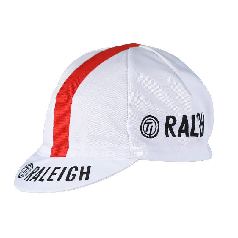 Raleigh Vintage Cap by Giordana Cycling, White, Made in Italy