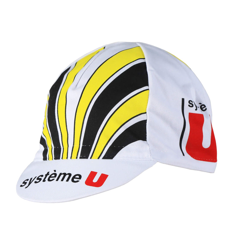 Systéme U Vintage Cap by Giordana Cycling, White, Made in Italy
