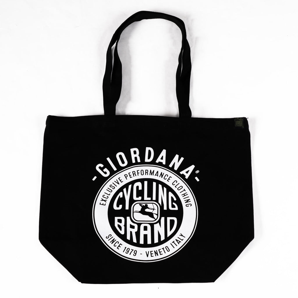 Giordana Eco Canvas Tote Bag by Giordana Cycling, BLACK, Made in Italy