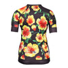 Women's FR-C Hibiscus Aquarelo Low Collar Jersey by Giordana Cycling, , Made in Italy