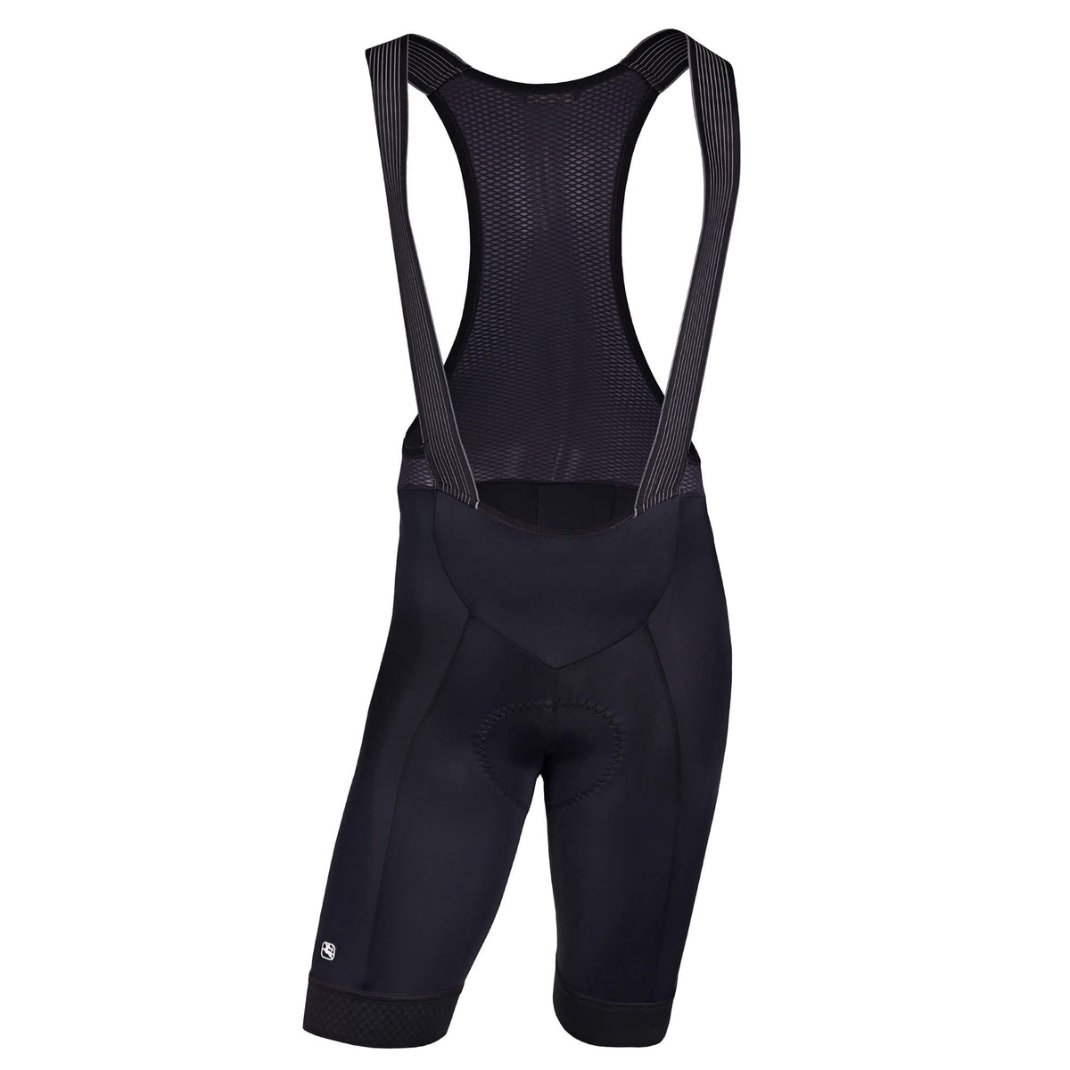 Women's EU Sport Bib Short by Giordana Cycling, BLACK/BLACK, Made in Italy
