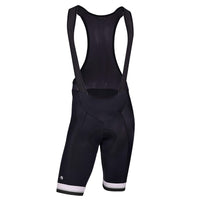 Women's EU Sport Bib Short by Giordana Cycling, BLACK/WHITE/BLACK, Made in Italy