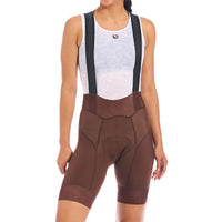 Women's FR-C Pro Bib Short - Shorter Inseam by Giordana Cycling, CHOCOLATE BROWN, Made in Italy