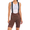 Women's FR-C Pro Bib Short - Shorter Inseam by Giordana Cycling, CHOCOLATE BROWN, Made in Italy