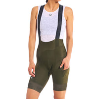 Women's FR-C Pro Cargo Bib Short by Giordana Cycling, OLIVE GREEN, Made in Italy