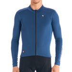 Men's FR-C Pro Thermal Long Sleeve Jersey by Giordana Cycling, AVIO BLUE, Made in Italy