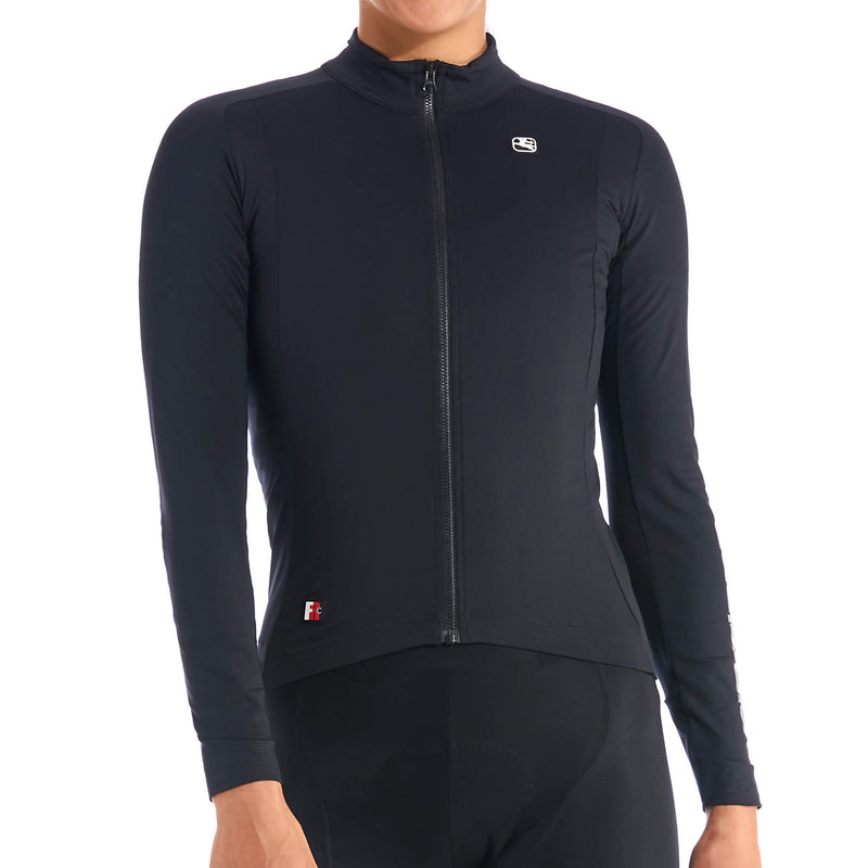 Women's FR-C Pro Thermal Long Sleeve Jersey by Giordana Cycling, BLACK, Made in Italy