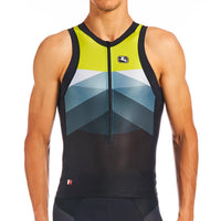 Men's FR-C Pro Tri Sleeveless Top by Giordana Cycling, LIME PUNCH, Made in Italy