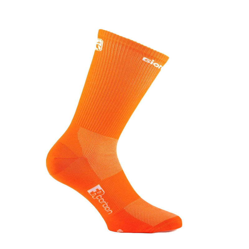 FR-C Tall Solid Socks by Giordana Cycling, NEON ORANGE, Made in Italy