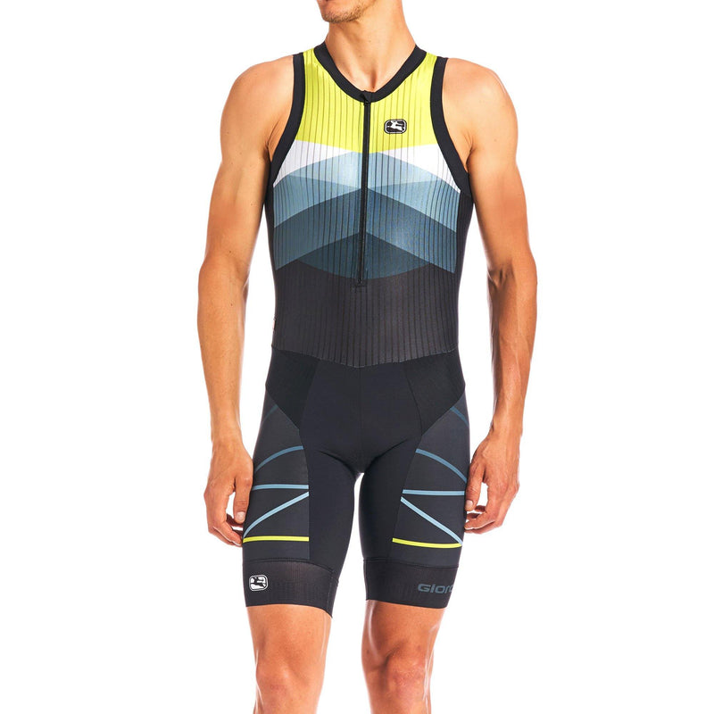 Men's FR-C Pro Tri Sleeveless Suit by Giordana Cycling, LIME PUNCH, Made in Italy
