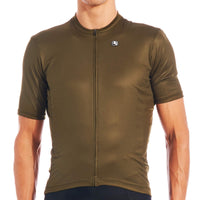 Men's Fusion Jersey by Giordana Cycling, OLIVE GREEN, Made in Italy