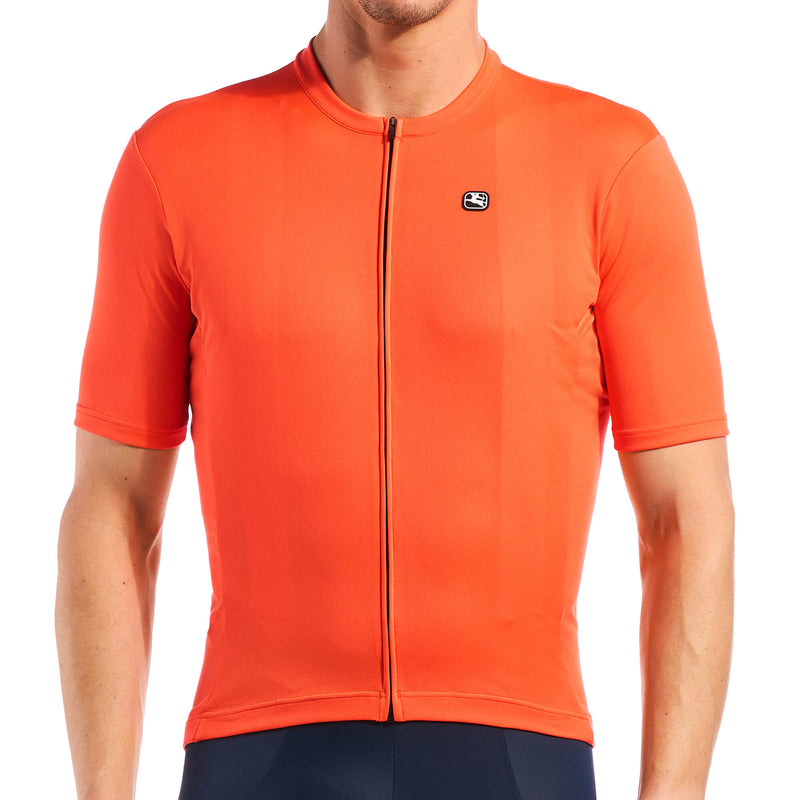 Men's Fusion Jersey by Giordana Cycling, NEON ORANGE, Made in Italy