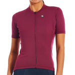 Women's Fusion Jersey by Giordana Cycling, SANGRIA, Made in Italy