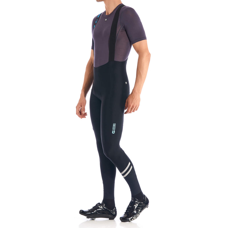 Winter Thermo Cycling Bib Tights Black for Men
