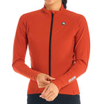 Women's G-Shield Thermal Long Sleeve Jersey by Giordana Cycling, SIENA ORANGE, Made in Italy