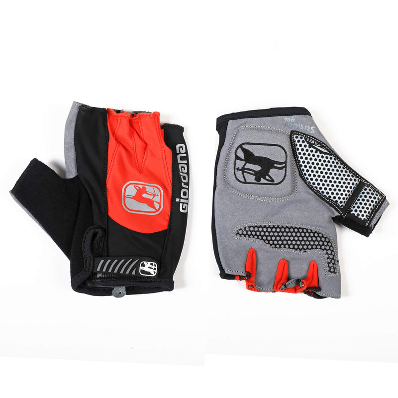 Strada Gel Gloves by Giordana Cycling, RED, Made in Italy