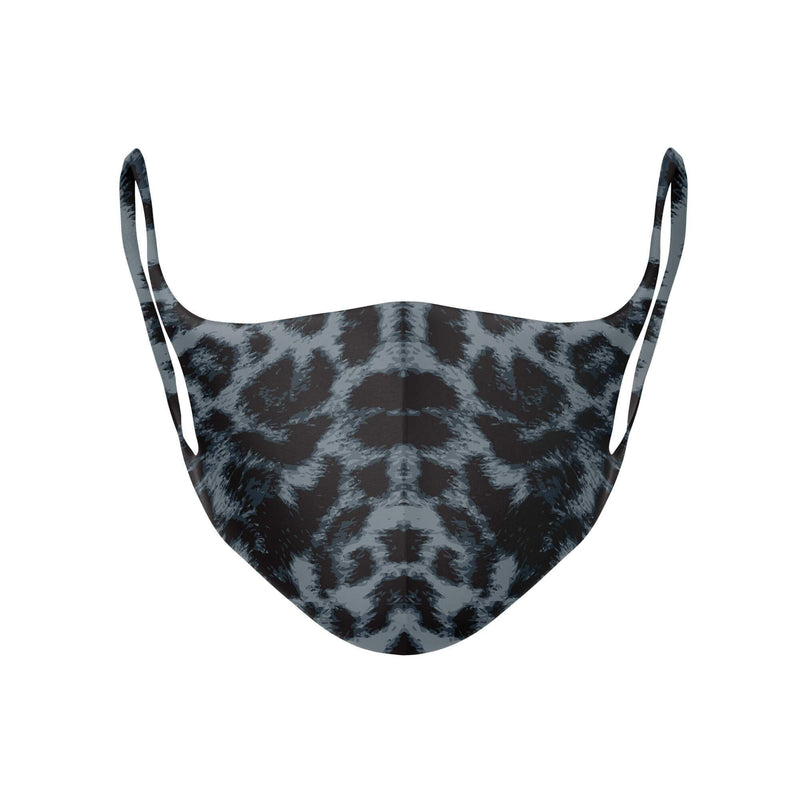 Moda Face Mask by Giordana Cycling, SNOW LEOPARD BLACK, Made in Italy