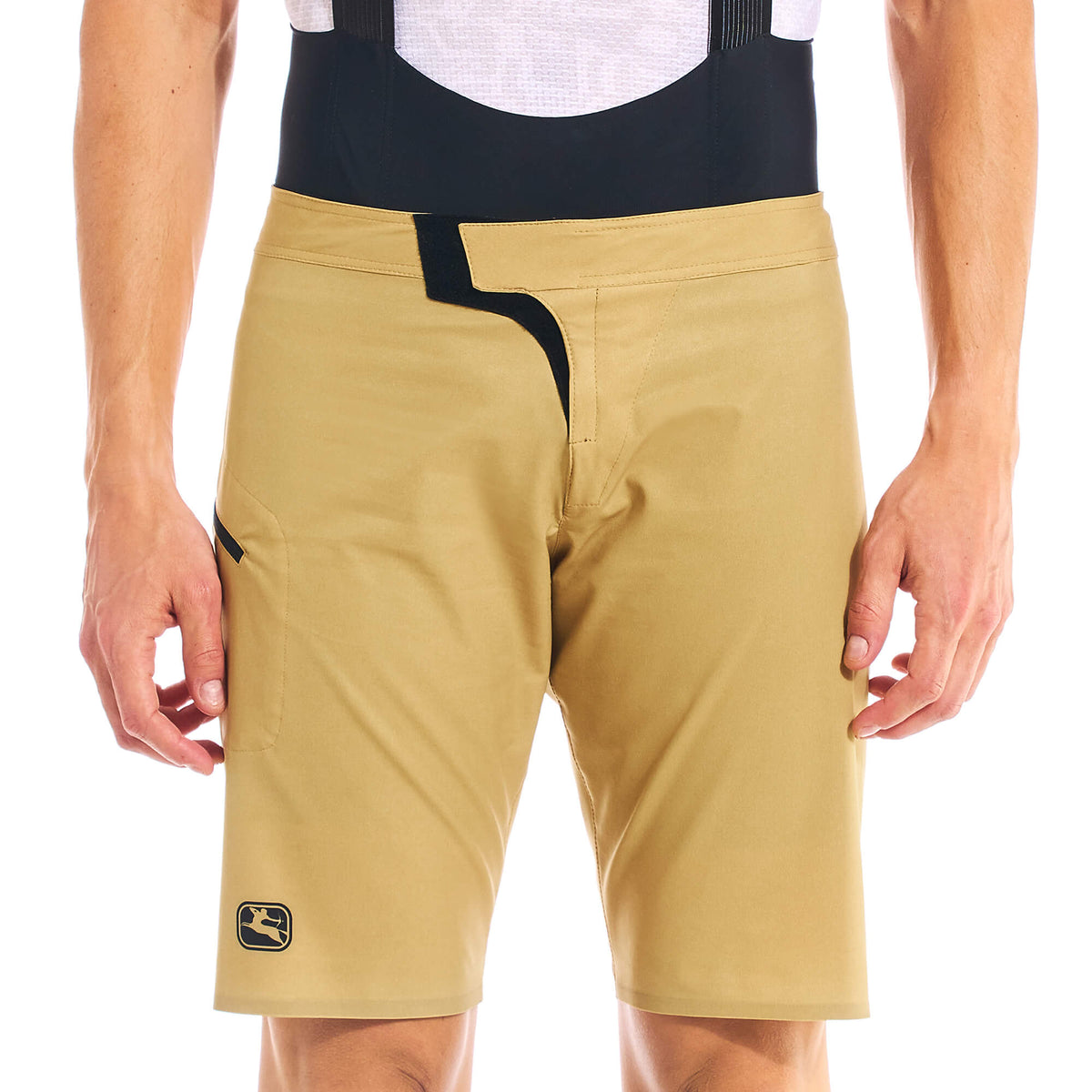 Men's FR-C MTB Over Short by Giordana Cycling, GOLDEN KHAKI, Made in Italy