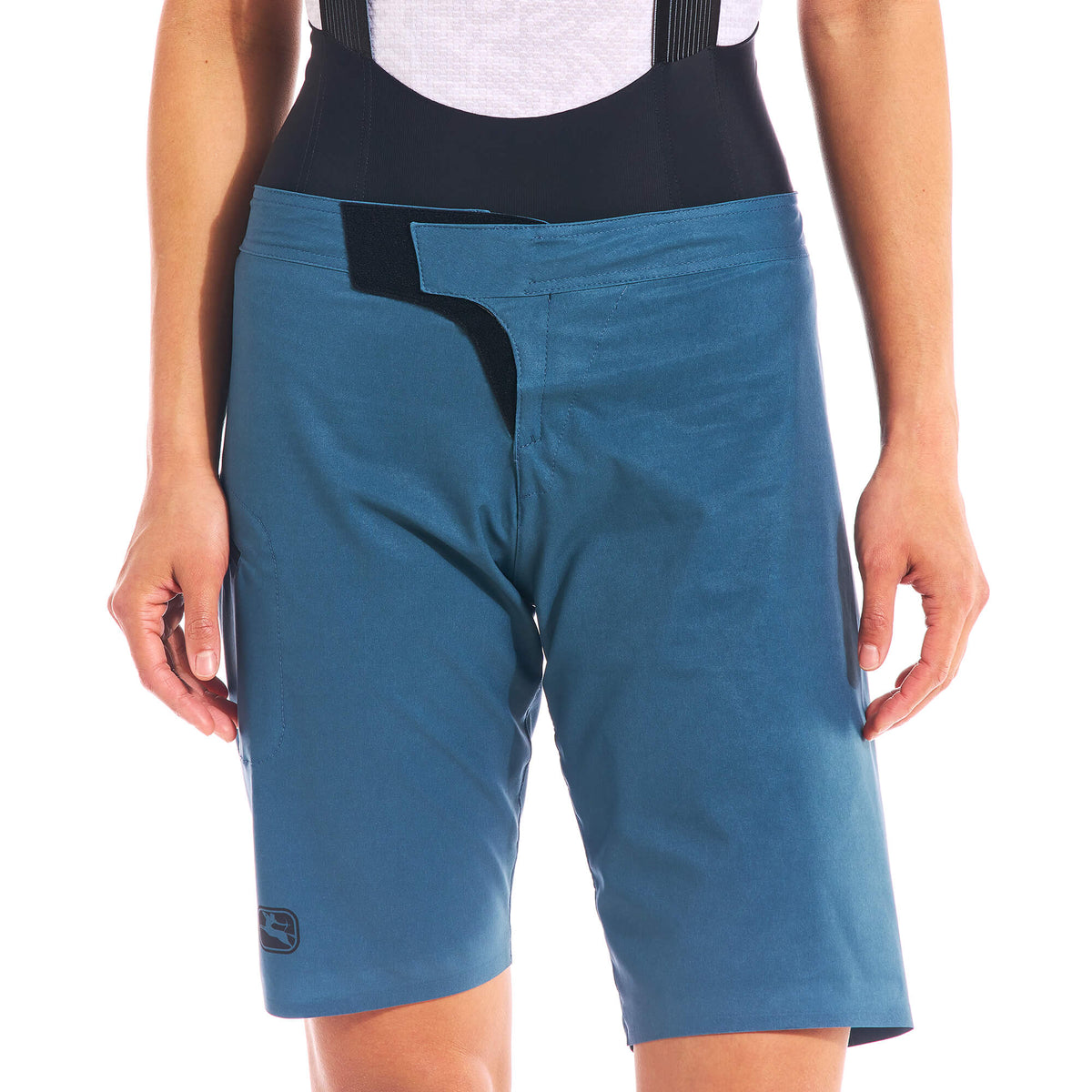 Women's FR-C MTB Over Short by Giordana Cycling, SLATE BLUE, Made in Italy