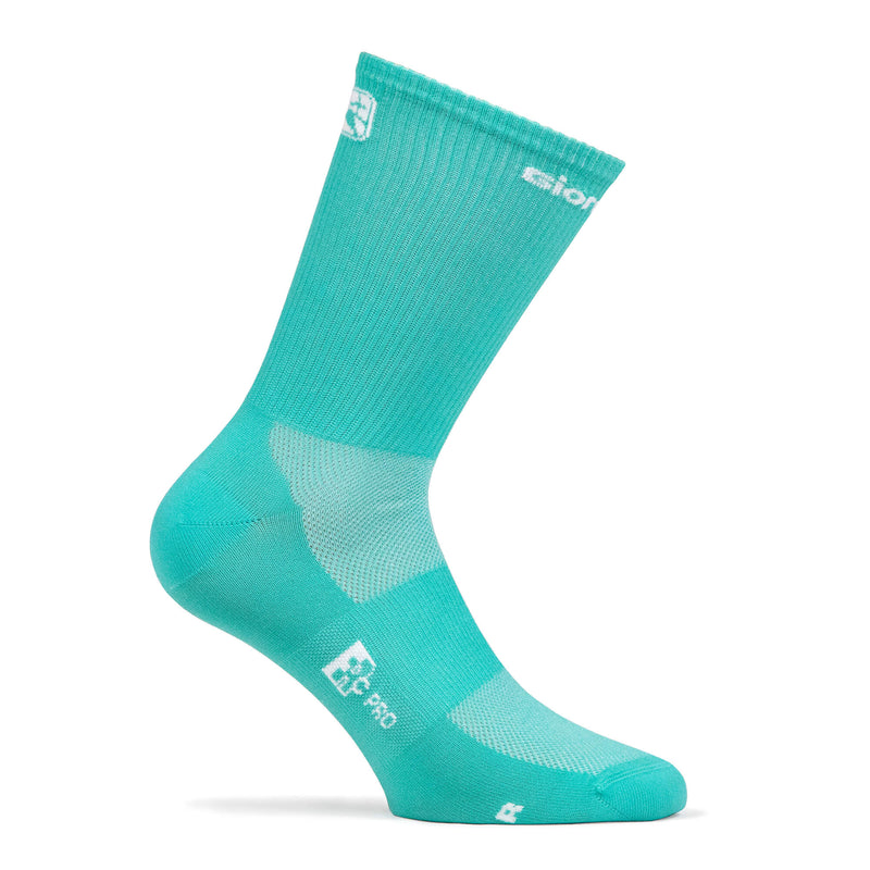 FR-C Tall Solid Socks by Giordana Cycling, NEON MINT, Made in Italy