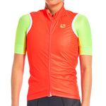Neon Wind Vest by Giordana Cycling, NEON ORANGE, Made in Italy