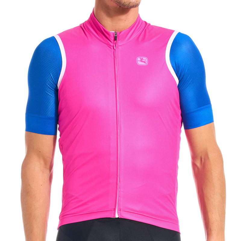 Men's Neon Wind Vest by Giordana Cycling, NEON ORCHID, Made in Italy