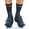 Moda Stripe Tenax Pro Lycra Shoe Cover by Giordana Cycling, BLACK, Made in Italy