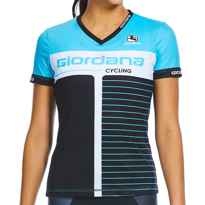Women's Moda Giordana Vero Pro Tech Tee by Giordana Cycling, AQUA, Made in Italy