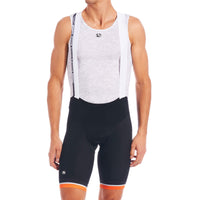 Men's SilverLine Bib Short by Giordana Cycling, TANGERINE ORANGE, Made in Italy