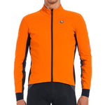 Men's SilverLine Winter Jacket by Giordana Cycling, ORANGE, Made in Italy