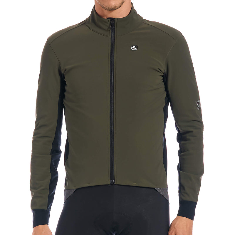 Men's SilverLine Winter Jacket by Giordana Cycling, OLIVE GREEN, Made in Italy