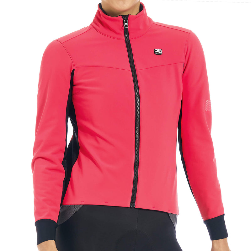 Women's SilverLine Winter Jacket by Giordana Cycling, TEABERRY PINK, Made in Italy