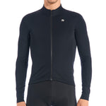 Men's SilverLine Thermal Long Sleeve Jersey by Giordana Cycling, BLACK, Made in Italy