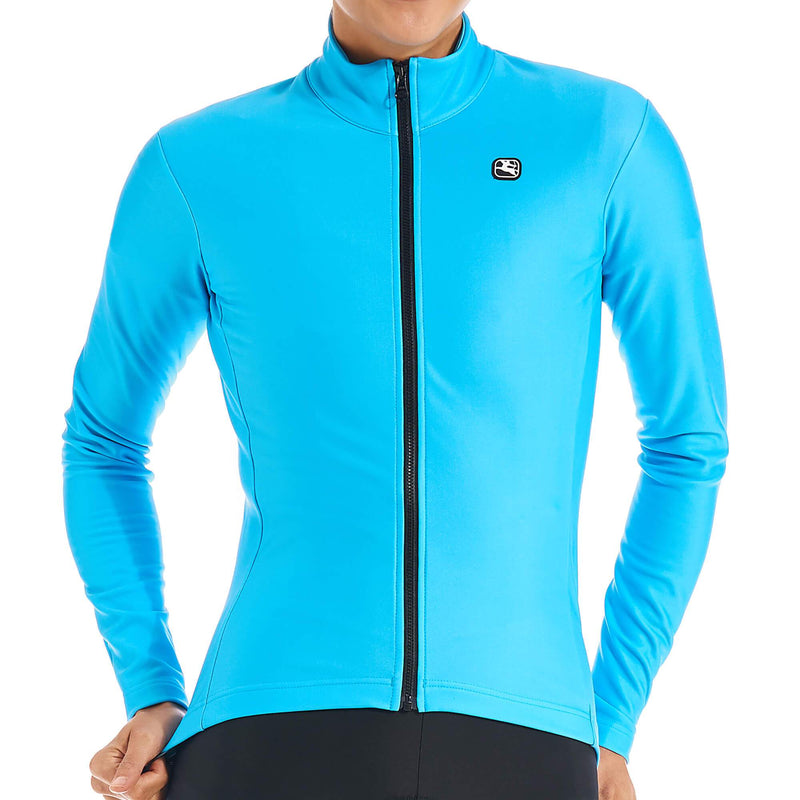 Women's SilverLine Thermal Long Sleeve Jersey by Giordana Cycling, ARCTIC BLUE, Made in Italy