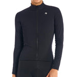Women's SilverLine Thermal Long Sleeve Jersey by Giordana Cycling, BLACK, Made in Italy