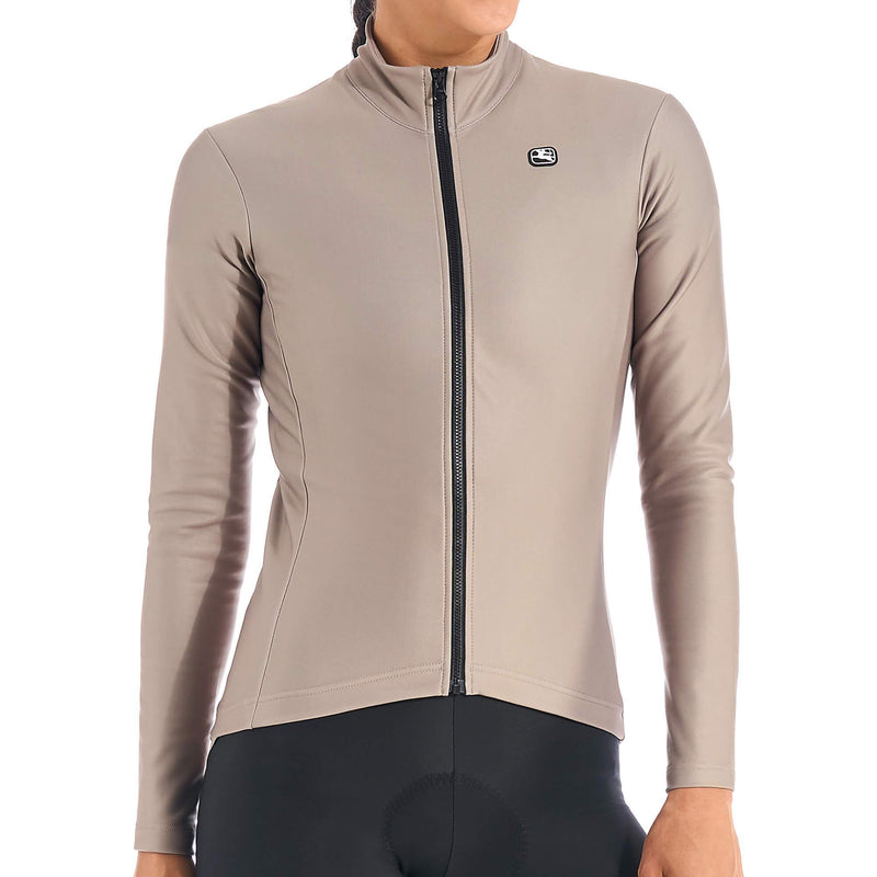 Women's SilverLine Thermal Long Sleeve Jersey by Giordana Cycling, DOVE GREY, Made in Italy