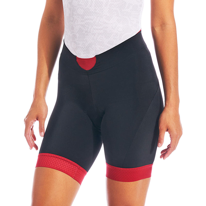 Women's SilverLine Short by Giordana Cycling, POMEGRANATE RED, Made in Italy