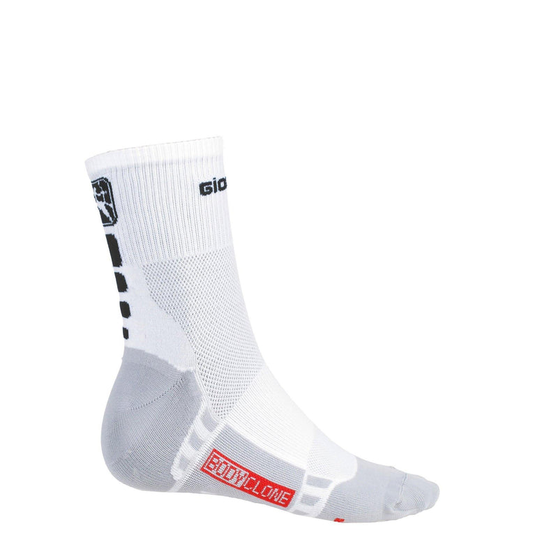 FR-C Mid Cuff Socks by Giordana Cycling, WHITE/BLACK, Made in Italy