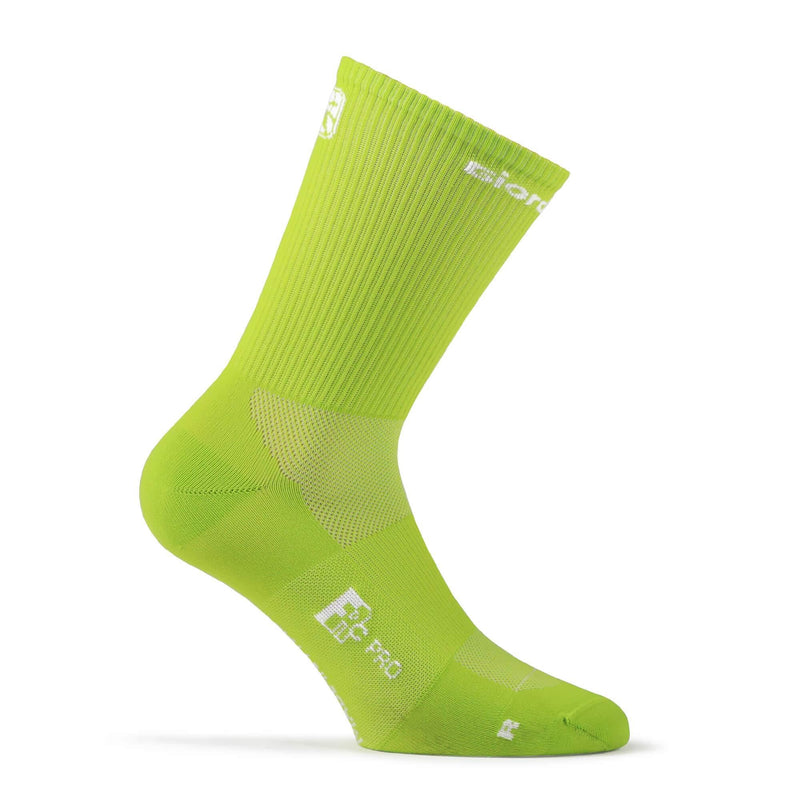 FR-C Tall Solid Socks by Giordana Cycling, ACID GREEN, Made in Italy