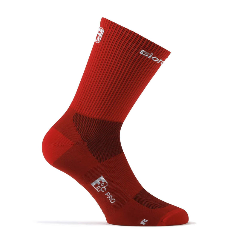 FR-C Tall Solid Socks by Giordana Cycling, POMEGRANATE RED, Made in Italy