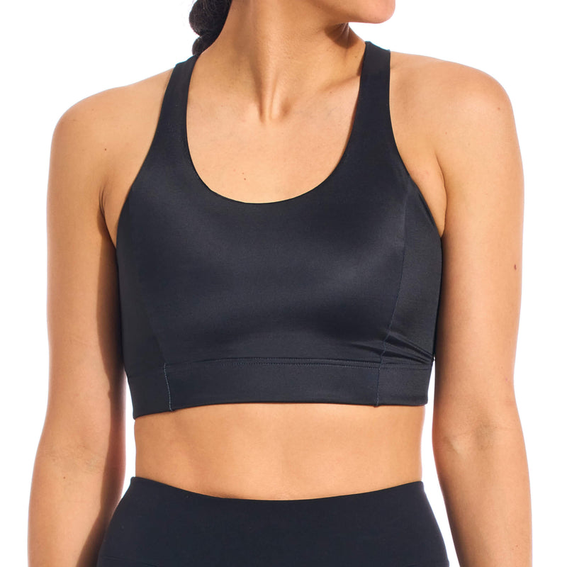 Women's Activewear Sports Bra by Giordana Cycling, BLACK, Made in Italy