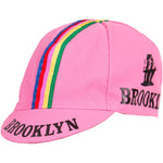 Team Brooklyn Cap - Pink Stripe by Giordana Cycling, Giro Pink, Made in Italy