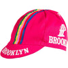 Team Brooklyn Cap - Pink Stripe by Giordana Cycling, Bright Pink, Made in Italy