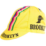 Team Brooklyn Cap - Pink Stripe by Giordana Cycling, Yellow, Made in Italy