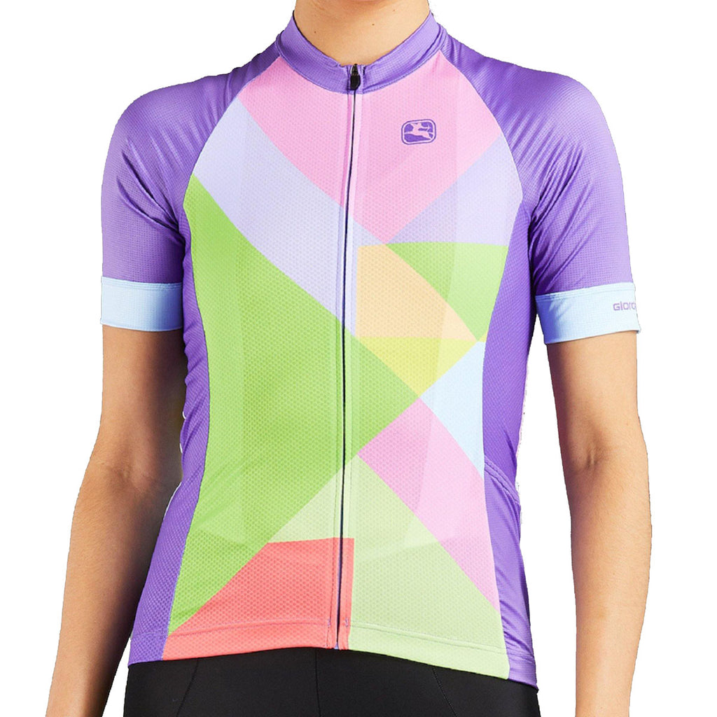 Women's Moda Geometria Tenax Pro Jersey by Giordana Cycling, PURPLE, Made in Italy