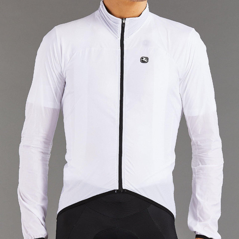 Men's Zephyr Jacket by Giordana Cycling, WHITE, Made in Italy