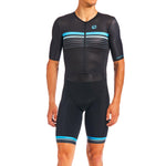 Men's Vero Pro Tri Doppio Suit by Giordana Cycling, BLACK/BLUE, Made in Italy