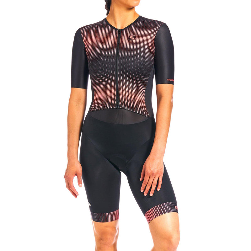 Women's Vero Pro Tri Doppio Suit by Giordana Cycling, CORAL, Made in Italy