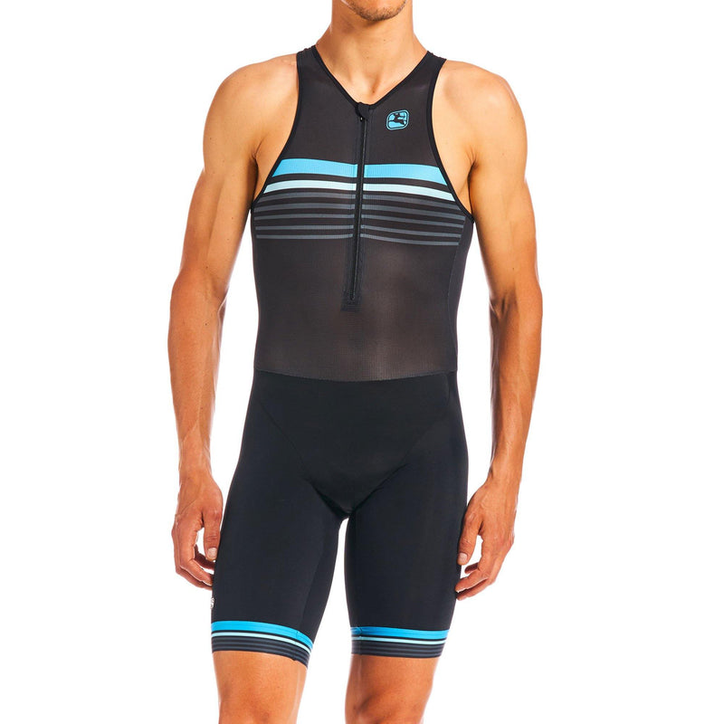 Men's Vero Pro Tri Sleeveless Suit by Giordana Cycling, BLUE/BLACK, Made in Italy