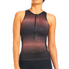 Women's Vero Pro Tri Sleeveless Top by Giordana Cycling, CORAL, Made in Italy